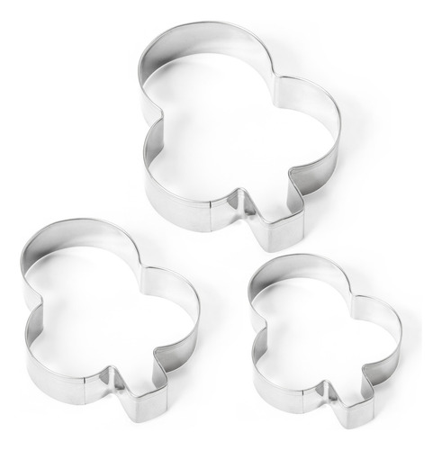 Kit Moldes Cortador 54 Pçs Biscoito Massas Inox Moda Do Chef Cor Aço inox