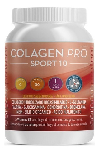 Colágeno Hidrolizado Colagen Pro Sport 10 - Polvo 300gr Sabor Naranja