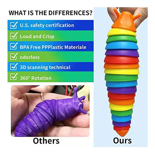 Ee Juguete Sensorial Fidget Slug Para Niños Pequeños