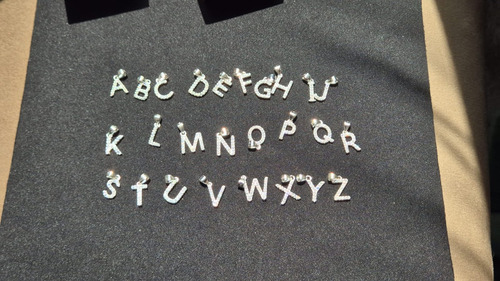 Dije Letra, Inicial,regalo De Plata Fina 925 De La A A La Z Color Plateado R