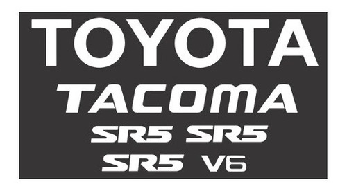 Sticker Toyota Tacoma Sr5 Pick Up Para Tapa De Batea