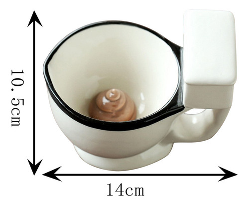 V Taza De Inodoro J Divertida Taza De Porcelana Con Forma