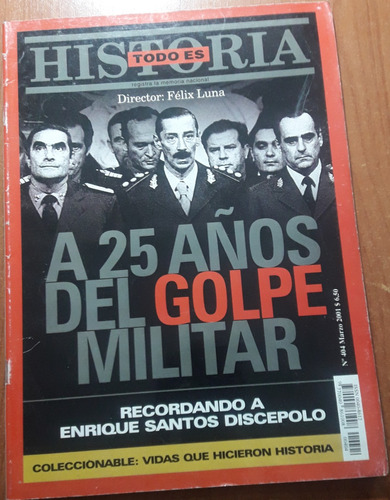 Revista Todo Es Historia N°404  Marzo Del 2001  Videla