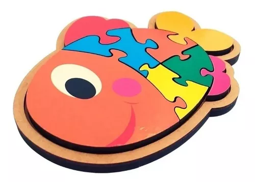 Brinquedo Educativo Quebra-Cabeça Infantil - Peixe - Total Bag - Leve Seu  Produto Com Estilo