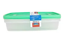 Comprar Set X 6 Contenedor De Alimentos Rectangular 1430ml Plasutil