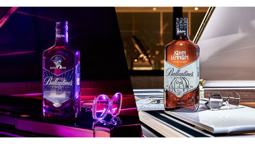 Whisky Ballantines John Lennon E Elton John 750ml