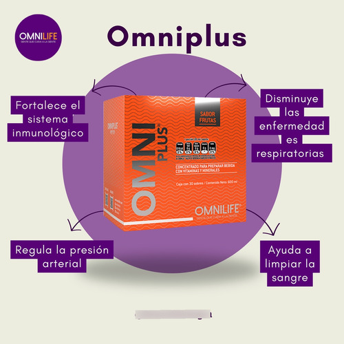 Omniplus Omnilife Caja 30 Sobres Suplemento Alimenticio