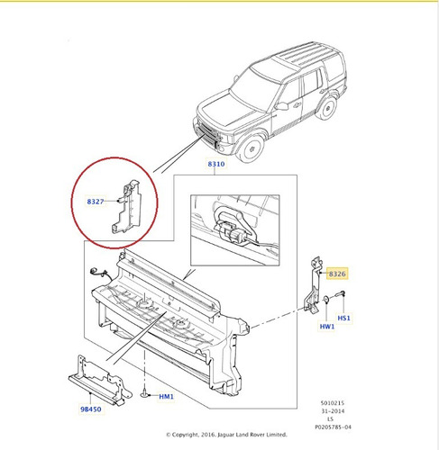 Suporte Defletor De Ar Rr 05-09, Discovery 4, Rr Sport 10-13