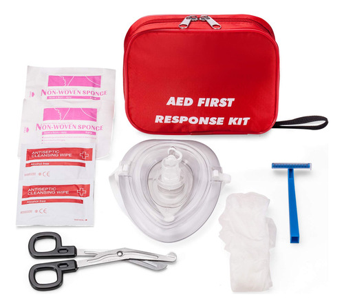 Primer Kit De Aed Con Cpr, Guantes, Afeitar, Tijeras, G7zfd