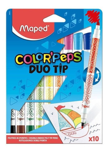 Marcadores Escolares Color Peps Duo Tip X10 Maped