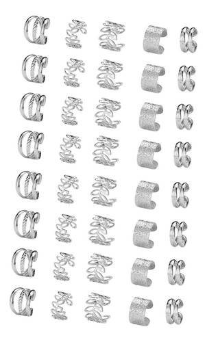 40x Cuentas Para, Anillos Trenzados Para El Plateado