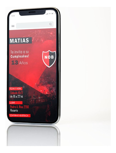 Tarjeta Invitación Cumple Digital Whatsapp Futbol Argentino