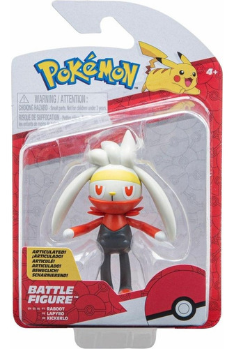 Pokémon Raboot Original Articulado Mr34