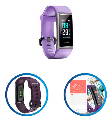 Letscom Id153 Smartwatch Ip68 Gps Bluetooth Purpura Deportes