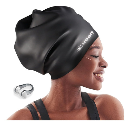 Gorro De Natación Extra Grande Para Trenzas Y Rastas Cabello