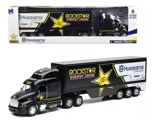 New Ray 1:32 Trailer Peterbilt 387 Husqvarna Rockstar Caja 