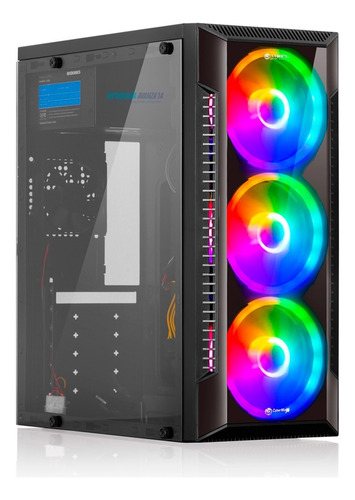 Case Gamer Cybertel Elektron Cbx 5001 3fan Doble Ring Usb3.0