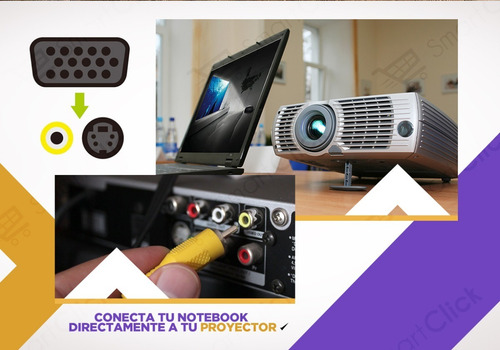 Cable Vga A Rca S-video Adaptador Macho Pc Notebook Led Tv