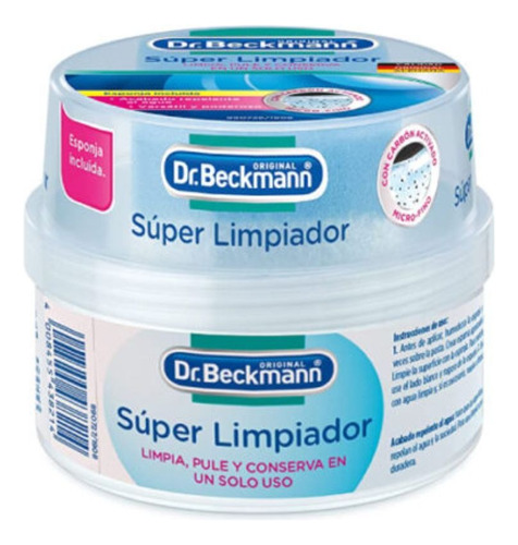 Súper Limpiador Pasta Con Esponja Dr. Beckmann 300 Gr Hogar 