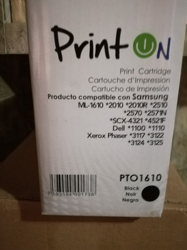 Nuevo Toner  Printon Samsung Ml1610 ( Ml1610)