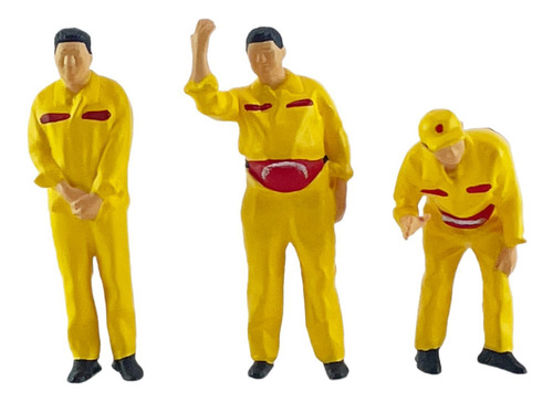 Figuras De Personas De Gasolinera Pequeña, Amarillo