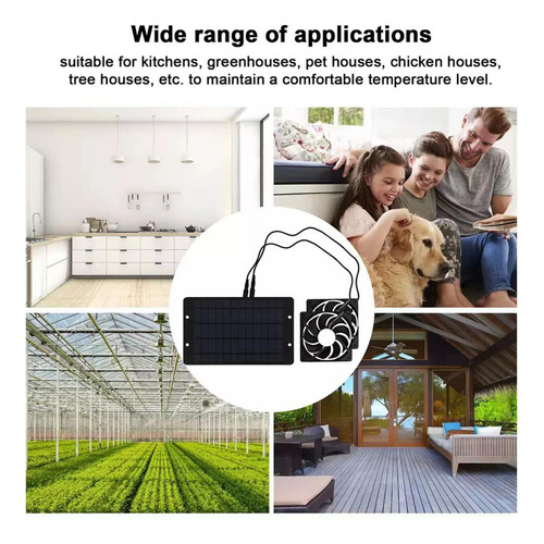 Z Kit De Exaustor Movido A Energia Solar Para Galinheiros,