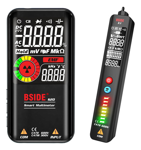 Bside Kit De Probador De Multmetro Y Voltaje, Detector De Vo