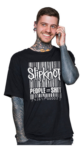 Camiseta Manga Corta Slipknot Banda De Rock 