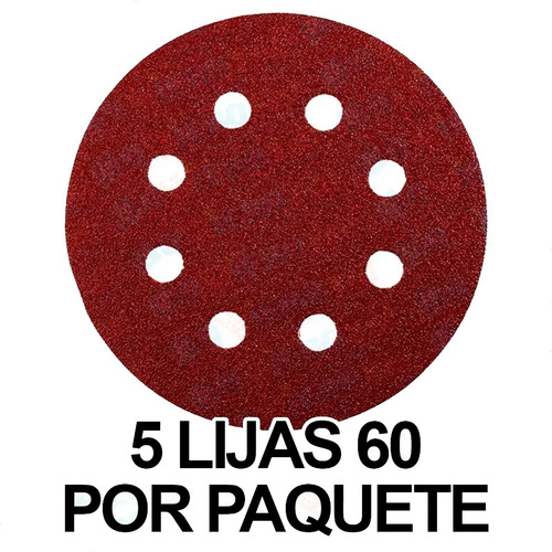Imagen 2 de 6 de Lijas Redondas Kwb 60gr X 125mm X Paquete 5 Unidades