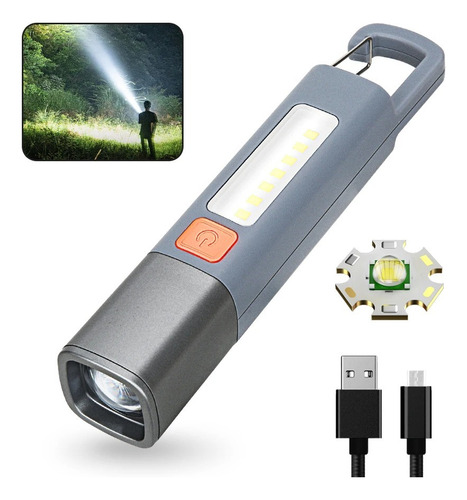 2 Linternas Recargables Superbrillantes De Largo Alcance