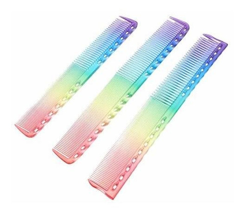 Peines - Peines - Lurrose 3pcs Rainbow Hair Straightener Com