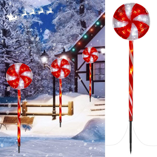 Luz Camino Navidad Para Exterior 29  120 Led Iluminada 8 Dia