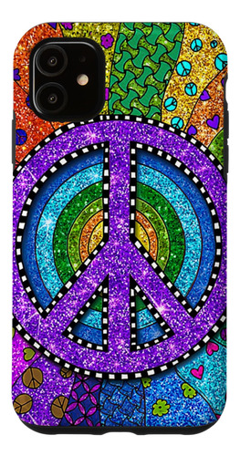 iPhone 11 Hippie Peace Sign Peaceful Caso  B08ftqx8l6_300324