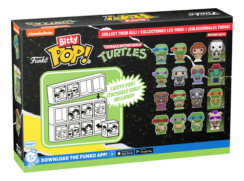 Funko Bitty Pop: Tortugas Ninja 4 Unidades
