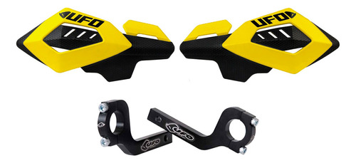 Cubre Puños Ufo Arches Universal Cross Enduro Negro-amarillo