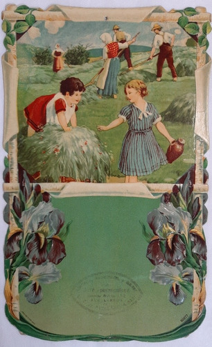 Imagen 2 de 8 de Antiguo Almanaque Gofrado Cromolitografía Lote X 3 Ro 402