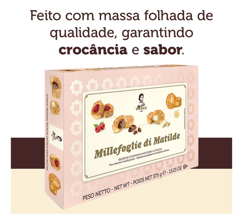 Biscoito Recheado Sortido Massa Folhada Vicenzi 375g