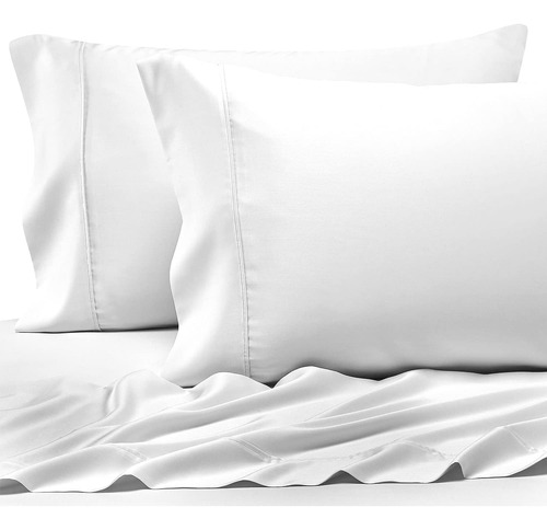 2 Fundas De Almohada King Size Blancas Algodon