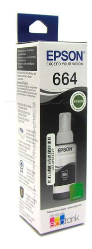  Botella De Tinta Epson T664, Negro, Para Impreso L200, 70ml
