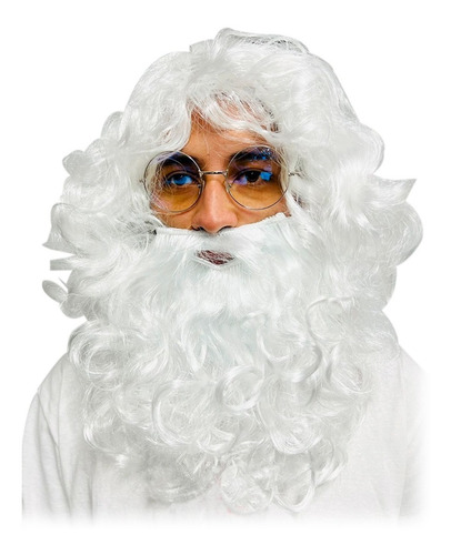 Peluca + Barba + Gafas Papá Noel Santa Claus Mago