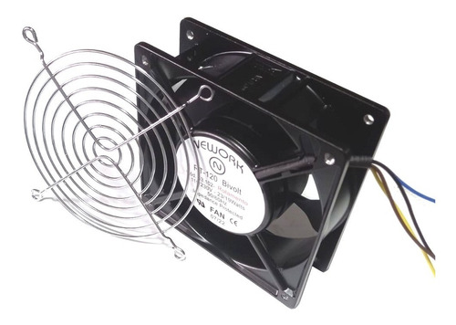 Ventilador Cooler Ventoinha Rt-120 Bivolt Rolamento 120x120x38mm Cód. 53102 Aluminio