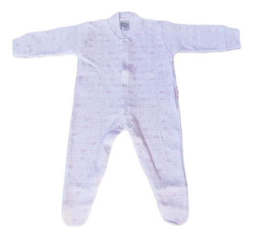  Enterito Bebe Interlock Estampado Animalitos Cuello Mao 