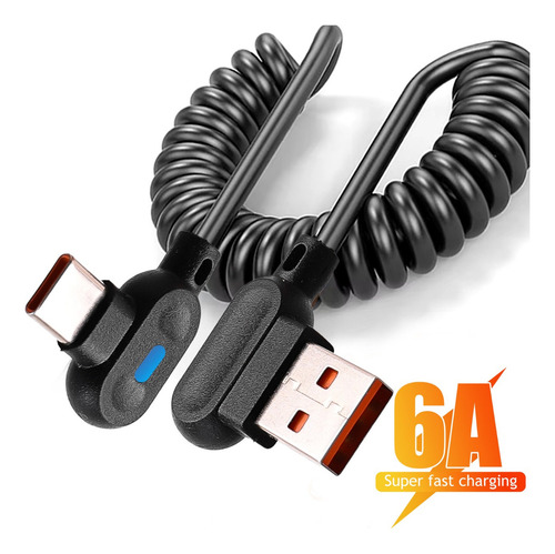 Cable De Carga Rápida Tipo C A Tipo C Con Pantalla Digital D