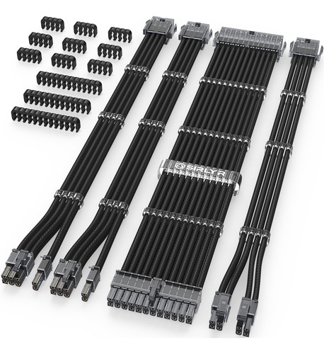 Sirlyr Conector Transparente Psu Cable Extension Kit Cust...