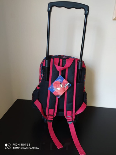 Mochila Bolsa Rodinhas Escolar Infantil Homem Aranha