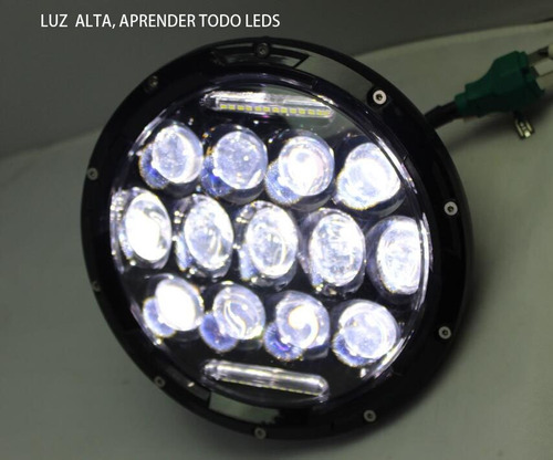 Faro Led 7 Pulgadas 13 Leds Luz De Dia  Jeep Harley Vocho 