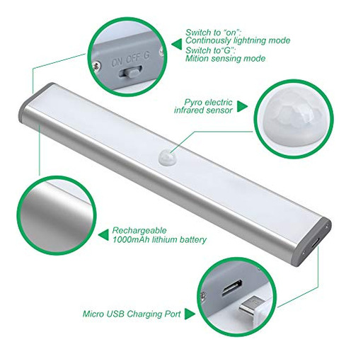 Luces Led Para Cocina Bajo Gabinete Con Sensor De Movimiento