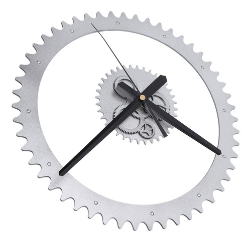 Reloj De Pared Simple Con Engranaje Hueco, Diseño Sin Marco