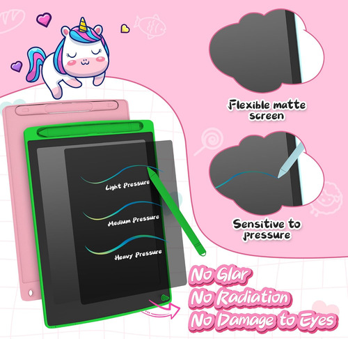 3 Pack Tableta De Escritura Lcd, Colorida Mesa De Dibujo...