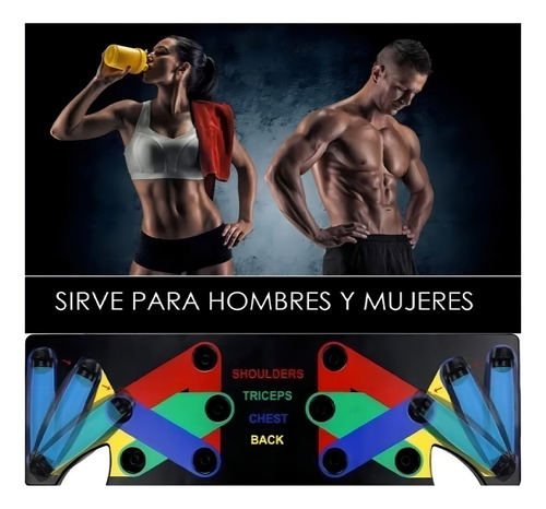 Tabla Para Flexiones Codificada Con Colores Ejercicios Gym Color Negro